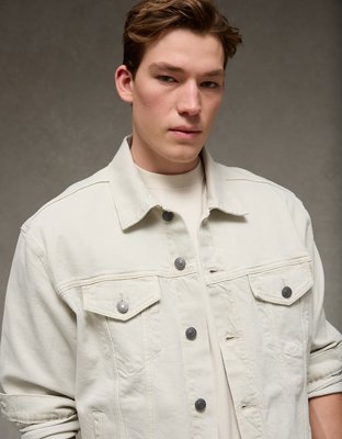 AE Relaxed Denim Jacket - Light Gray