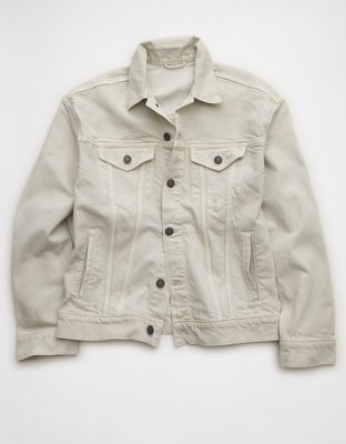 AE Relaxed Denim Jacket - Light Gray