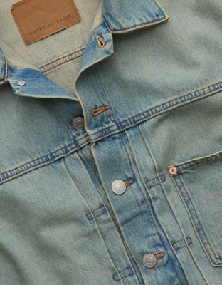 AE Relaxed Fit Denim Jacket - Light Blue