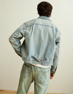 AE Relaxed Fit Denim Jacket - Light Blue