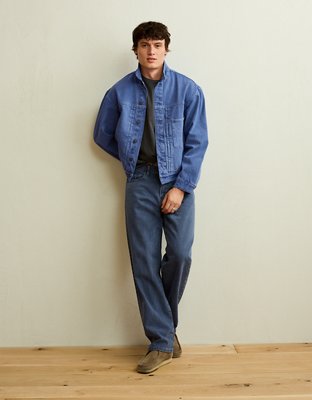 AE Relaxed Fit Denim Jacket - Ocean