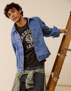 AE Relaxed Fit Denim Jacket - Ocean