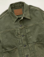 AE Relaxed Fit Denim Jacket - Olive Moss