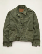 AE Relaxed Fit Denim Jacket - Olive Moss