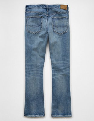 AE EasyFlex Patched Slim Bootcut Jean - Destroyed Medium Wash