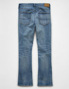 AE EasyFlex Patched Slim Bootcut Jean - Destroyed Medium Wash