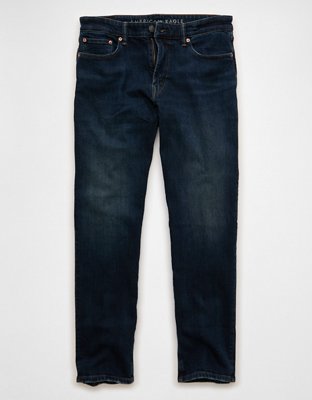 AE Patched Slim Straight Jean - Authentic Dark Indigo