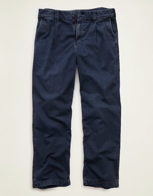 AE Loose Fit Lived-In Pleated Khaki Pant - Navy