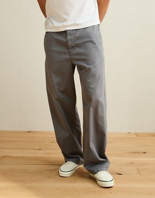 AE Flex Baggy Lived-In Khaki Pant - Grey