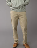 AE Flex Slim Straight Lived-In Khaki Pant - Light Khaki
