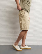 AE 10" Flex Lived-In Cargo Short - Khaki