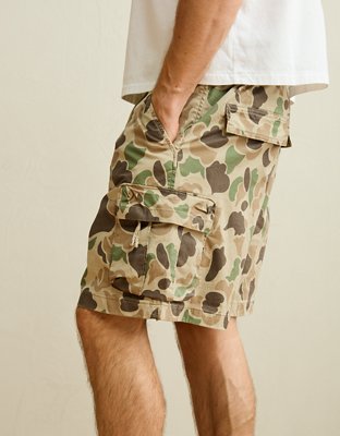 AE 6.5" Flex Lived-In Pull-On Cargo Short - Camo Green