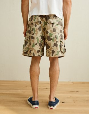 AE 6.5" Flex Lived-In Pull-On Cargo Short - Camo Green