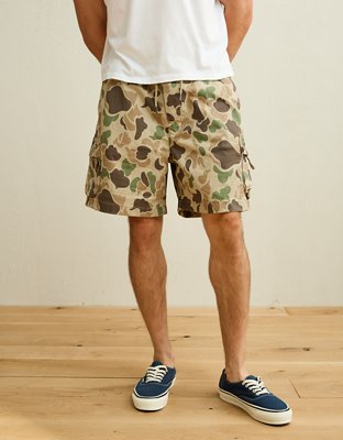 AE 6.5" Flex Lived-In Pull-On Cargo Short - Camo Green