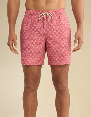 Fair Harbor Bayberry 7" Swim Trunk - Red