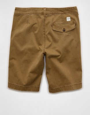 AE 9" Flex Loose Pleated Khaki Short - Toasted Almond