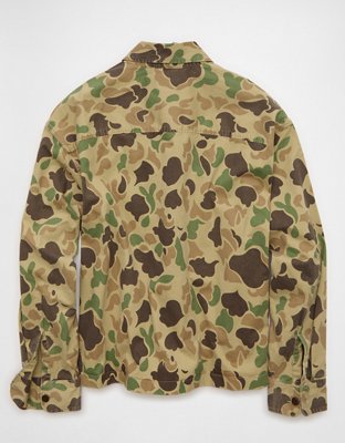 AE Boxy Fit Overshirt - Camo Green