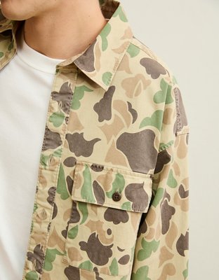 AE Boxy Fit Overshirt - Camo Green