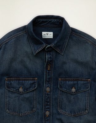 AE x Lamine Yamal Denim Overshirt - Light Wash