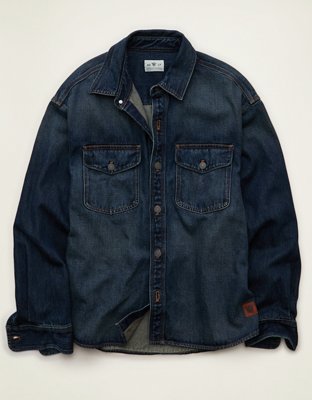 AE x Lamine Yamal Denim Overshirt - Light Wash