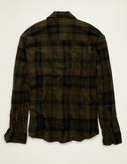 AE x Lamine Yamal Flannel Button-Up Shirt - Olive