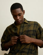 AE x Lamine Yamal Flannel Button-Up Shirt - Olive
