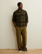AE x Lamine Yamal Flannel Button-Up Shirt - Olive