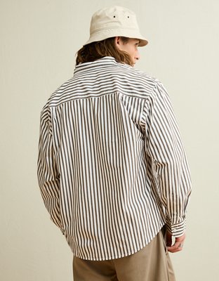 AE x Lamine Yamal Poplin Button-Up Shirt - Coffee