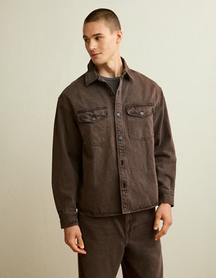AE x Lamine Yamal Denim Overshirt - Brown