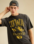 AE Boxy Fit Iowa Hawkeyes Graphic T-Shirt - Dusted Slate