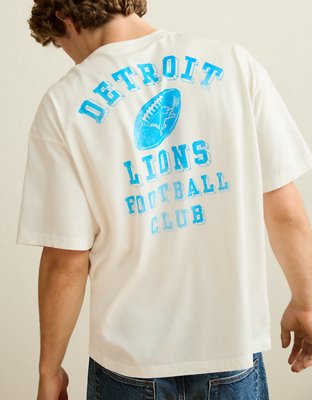NFL Boxy Fit Detroit Lions Graphic T-Shirt - Frosty Cream