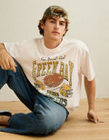 NFL Boxy Fit Green Bay Packers Graphic T-Shirt - White Washed