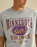 NFL Boxy Fit Minnesota Vikings Graphic T-Shirt - Heather Gray