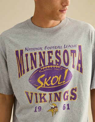 NFL Boxy Fit Minnesota Vikings Graphic T-Shirt - Heather Gray