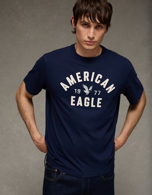 AE Standard Fit Graphic T-Shirt - Navy