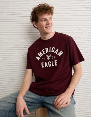 AE Standard Fit Graphic T-Shirt - Burgundy