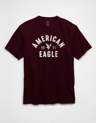 AE Standard Fit Graphic T-Shirt - Burgundy