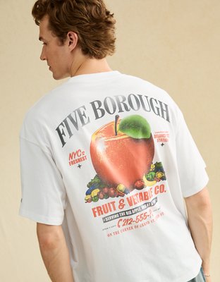 AE Boxy Fit New York City Graphic T-Shirt - White