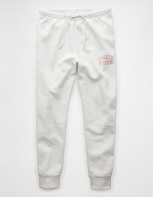 AE 24/7 Wisconsin Badgers Graphic Jogger - Heather Frost
