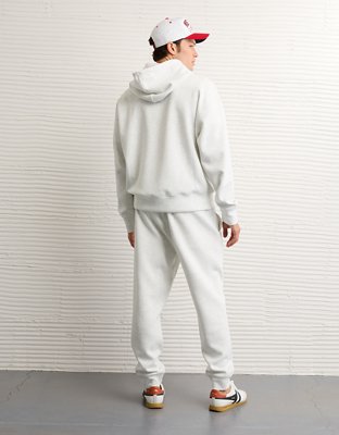 AE 24/7 Wisconsin Badgers Graphic Jogger - Heather Frost