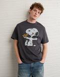 AE Standard Fit Snoopy Graphic T-Shirt - Dusted Slate