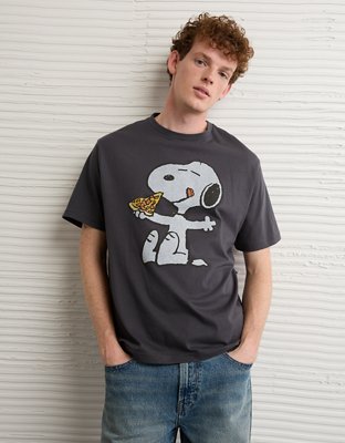 AE Standard Fit Snoopy Graphic T-Shirt - Dusted Slate