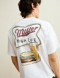 AE Boxy Fit Miller Beer Graphic T-Shirt - White