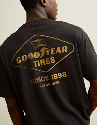 AE Boxy Fit Goodyear Tires Graphic T-Shirt - Black