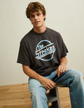 AE Boxy Fit The Strokes Graphic T-Shirt - Dusted Slate