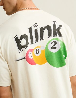 AE Boxy Fit Blink 182 Graphic T-Shirt - Air White