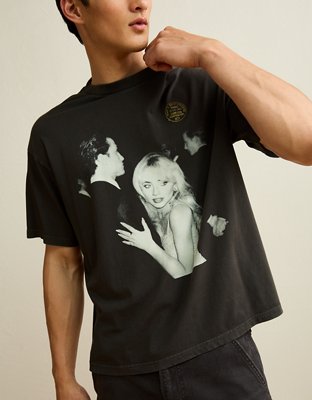 AE Boxy Fit Sabrina Carpenter Graphic T-Shirt - Dusted Slate