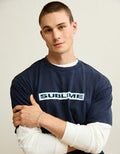 AE Boxy Fit Sublime Graphic T-Shirt - Navy