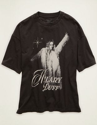 AE Boxy Fit Hilary Duff Graphic T-Shirt - Dusted Slate