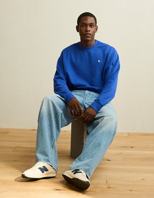 AE Lightweight Logo Sweatshirt - Cobalt